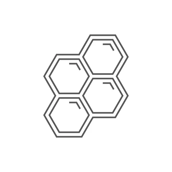 Vektorová čára voštin na bílém pozadí. Honeycombs symbol ikony pro mobilní koncept. A design webových aplikací. Eps 10 — Stockový vektor