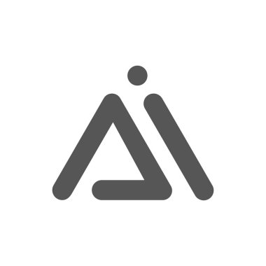 Harf Ai logo simgesi tasarım şablonu elementleri. Vektör İllüstrasyonu. Eps 10