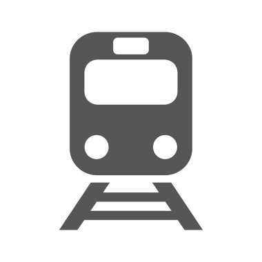 Beyaz arkaplanda tren vektör simgesi. Düz vektör tren simgesi işareti. Eps 10