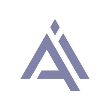 Harf Ai logo simgesi tasarım şablonu elementleri. Fotoğraflarınıza ve sosyal medyanıza metin ve altyazı eklemek için kullanması kolay. Eps 10