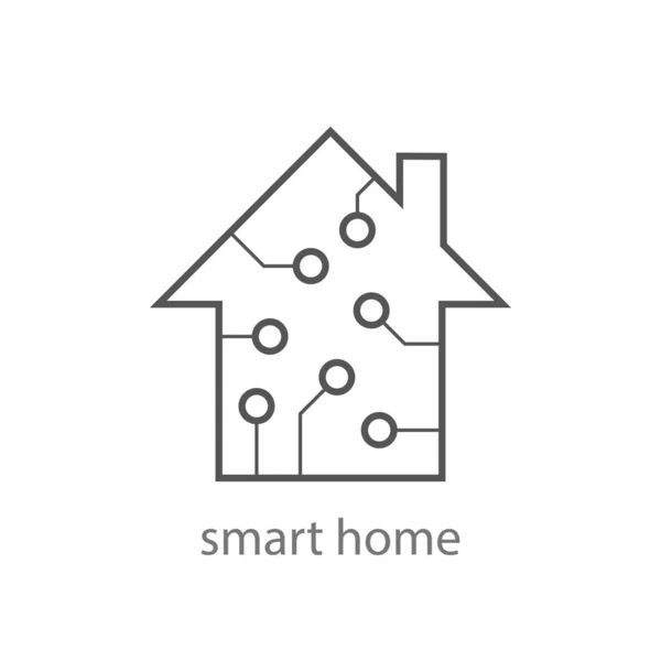 Akıllı ev işareti simgesi. Akıllı ev düğmesi. Uzaktan kumanda. Modern Ui web sitesi işareti. Vektör İllüstrasyonu. Eps 10 — Stok Vektör