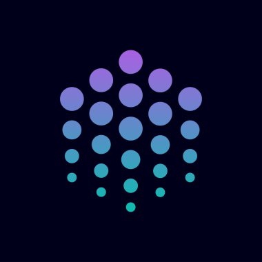 Dijital işaret teknolojisi logo ikonu teknik vektör element çizimi. Siyah soyut işaret. EPS 10.