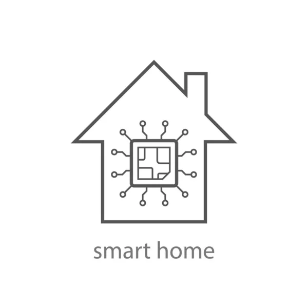 Smart Home vector icono de internet de la colección de cosas. Línea delgada inteligente casa contorno icono vector ilustración. Símbolo lineal. EPS 10 . — Archivo Imágenes Vectoriales