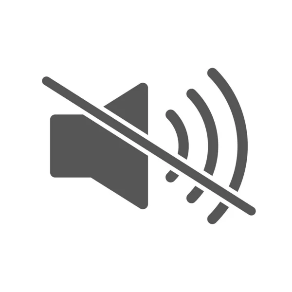 Mute geluid icoon vector, gevuld plat teken. Spreker mute symbool, logo illustratie. Volume van het pictogram. EPS 10. — Stockvector