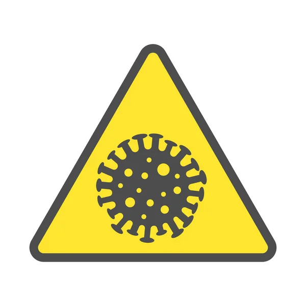 Підпиши коронавірус обережності. Припини коронавірус. Небезпека коронавірусу та загроза для здоров'я населення та спалах грипу. Медична концепція пандемії з небезпечними клітинами. Векторна ілюстрація. ЕПС 10. — стоковий вектор
