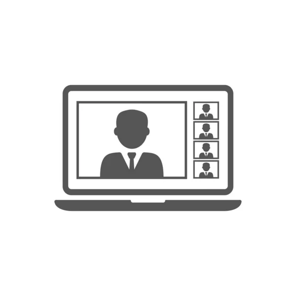 Çevrimiçi Toplantılar Telekonferansından Çalışma Video Konferansı Veya Uzaktan Çalışma Planlama — Stok Vektör
