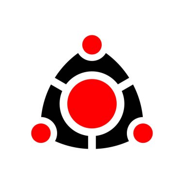 İş Adamları Bir arada. Düz stil vektör illüstrasyonu. İş logosu. Takım çalışması işareti. EPS 10