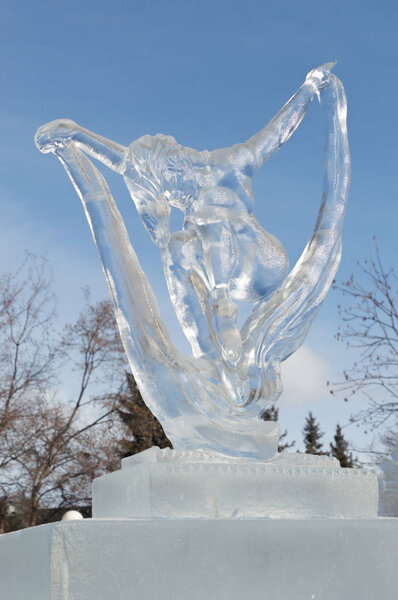 Ice Sculpture Carving at Winterlude, Ottawa, Feb 8, 2017