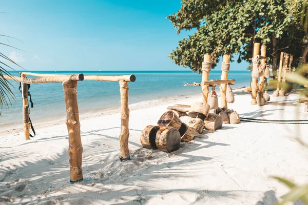 Eco gym on the beach