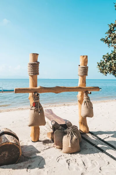 Eco gimnasio en la playa —  Fotos de Stock