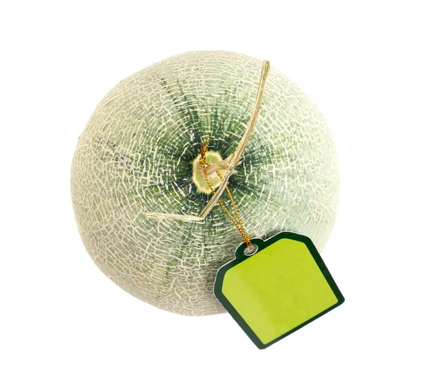 Melón con etiqueta verde — Foto de Stock