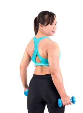 Asyalı tombul kadın egzersiz