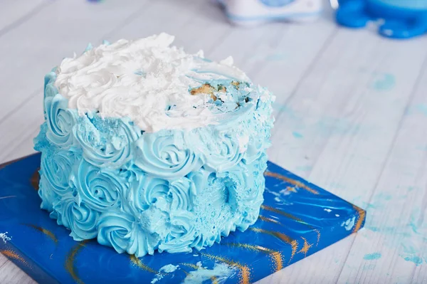 Kuchen zum ersten Geburtstag. Szenerie — Stockfoto