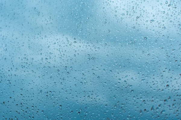 Gotas Lluvia Sobre Vidrio Ventana Húmedo —  Fotos de Stock