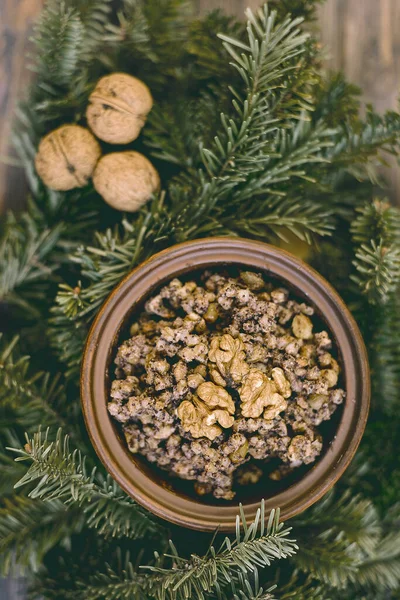 Porridge Kutia Festa tradizionale slava Piatto di Natale — Foto Stock