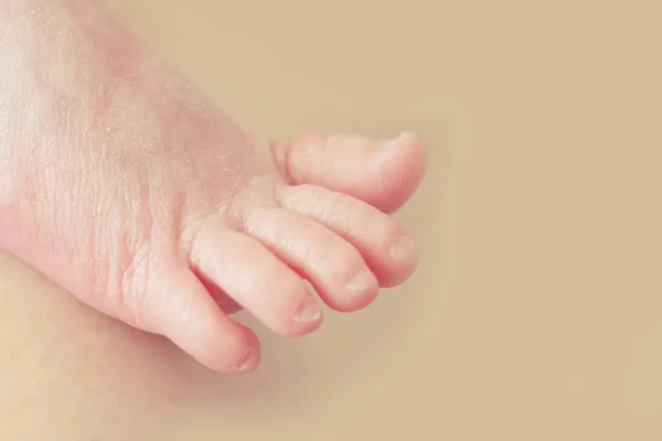 Πρόωρο πόδι μωρού. ένα μωρό που γεννήθηκε πρόωρα — Φωτογραφία Αρχείου