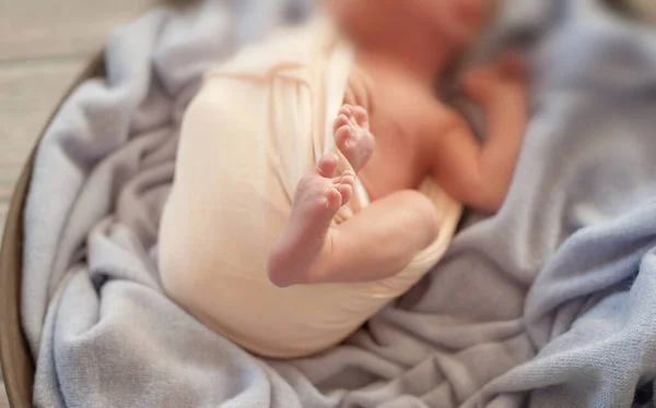 Передчасна Дитяча Нога Нога Дитина Інкубаторі Дитина Народжена Передчасно — стокове фото