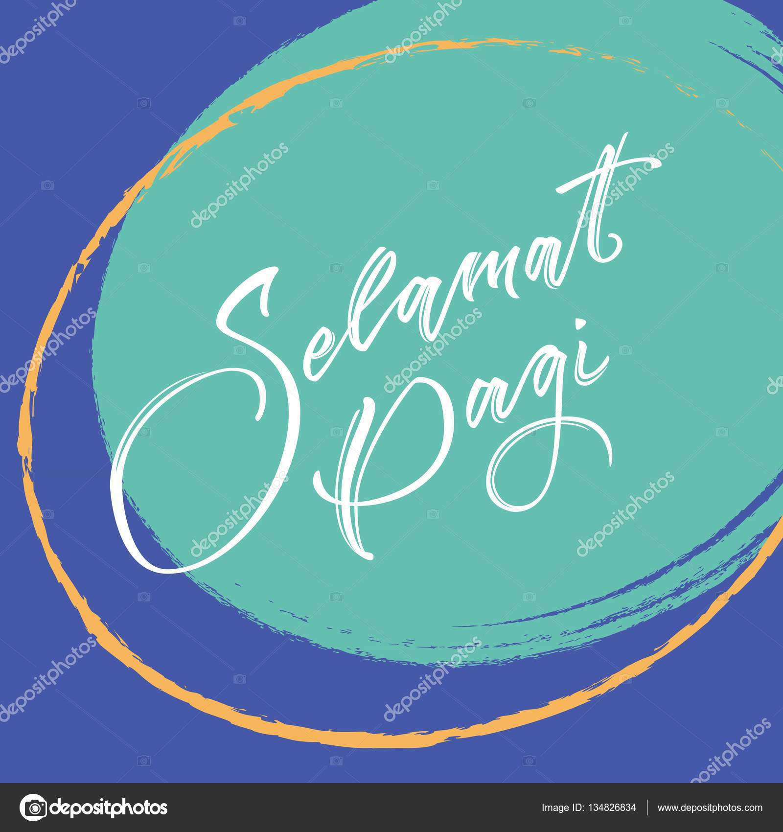  Selamat  pagi  vector indonesian calligraphy Good morning 