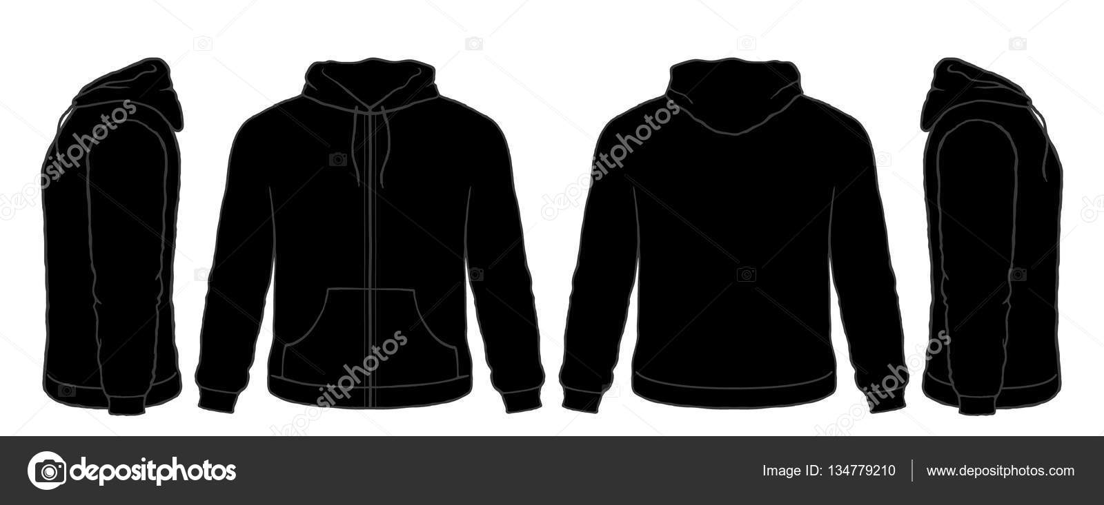 polo vector eps t shirt Zipper Side Set, Black Front, Sweatshirt Hoodie Vector