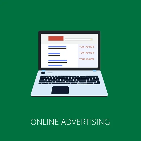 Pay per click modèle de publicité internet lorsque l'annonce est cliquée . — Image vectorielle