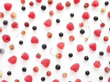 Farklı yaz çilek Üstten Görünüm