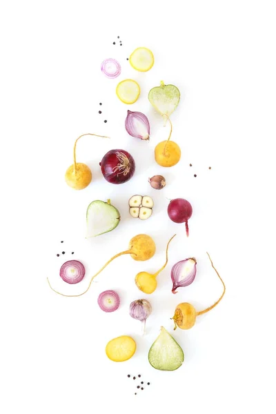 白を基調とした新鮮な野菜の絶景 — ストック写真