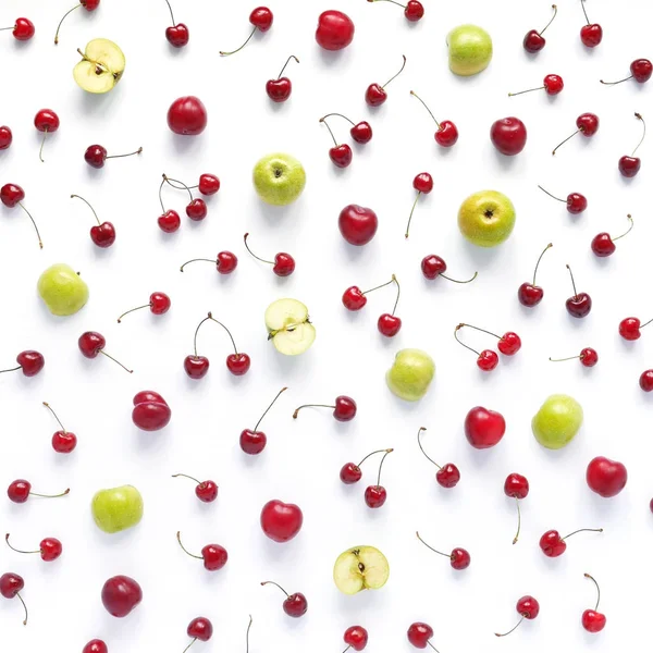 フルーツとベリーの白い背景で隔離の食品成分 — ストック写真