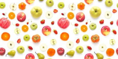 Gıda meyve ve çilek ile seamless modeli