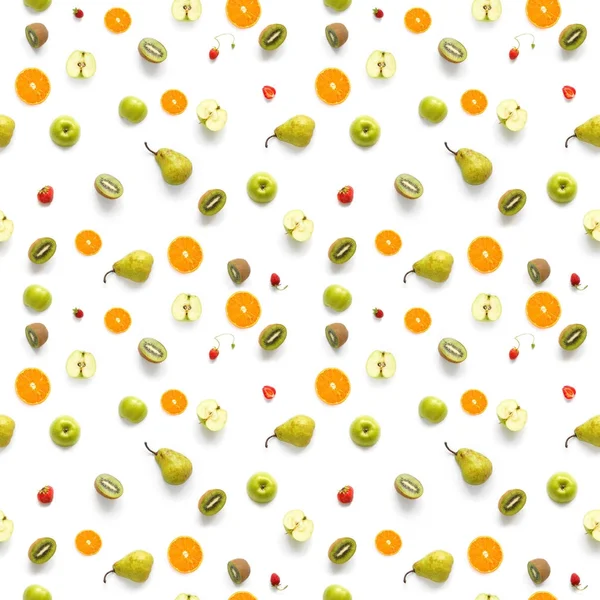 Food seamless pattern with fruits and berries