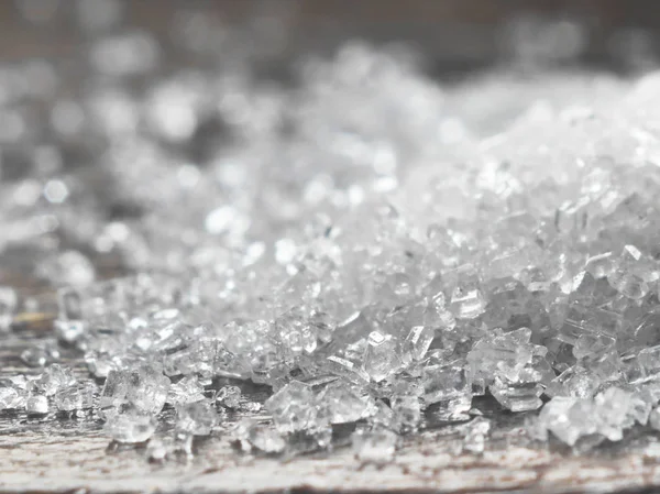 Sugar White Crystals Close Macro Photo — Stock Photo, Image