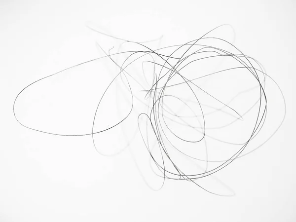 黒ロープ白で隔離のクローズ アップ 抽象化の背景 — ストック写真