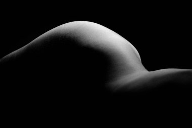 Seksi kadın vücut siyah renkli