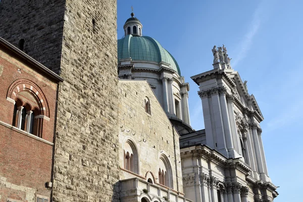 Piazza del Duomo and Brescia Medieval — Stock fotografie