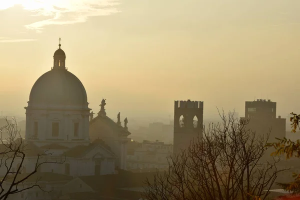 Panoramatický Výhled Kupoli Katedrály Brescia Itálie — Stock fotografie