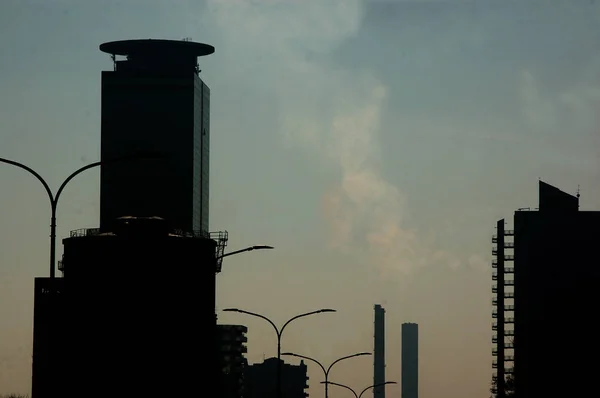 Pollution in cities - Brescia - Italy — Stock Photo, Image