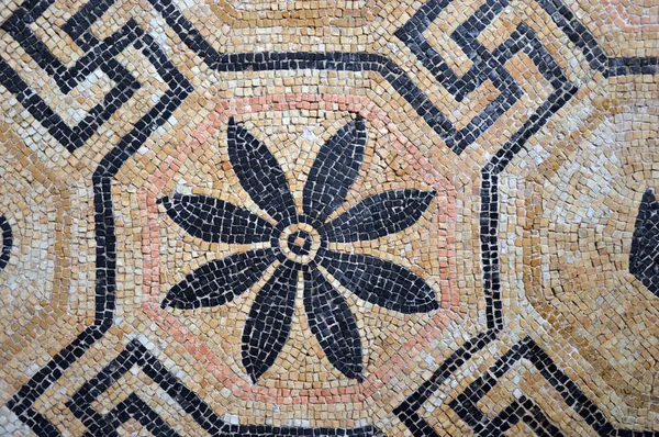 Antigos mosaicos romanos encontrados em escavações de Bréscia - Itália — Fotografia de Stock