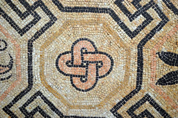 Antiguos mosaicos romanos encontrados en las excavaciones de Brescia - Italia —  Fotos de Stock