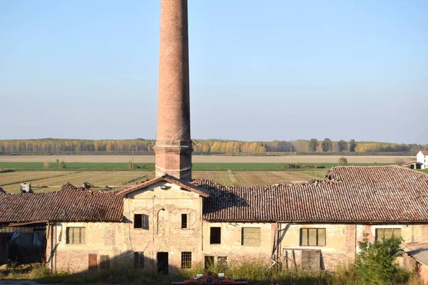 Blick Auf Eine Alte Ziegelfabrik Der Padana Ebene — Stockfoto