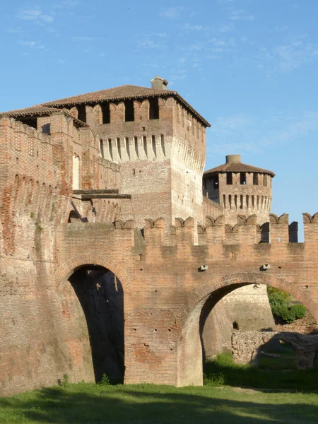 Soncino Ortaçağ kale - Cremona - İtalya — Stok fotoğraf