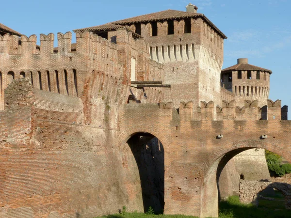 Soncino Ortaçağ kale - Cremona - İtalya — Stok fotoğraf