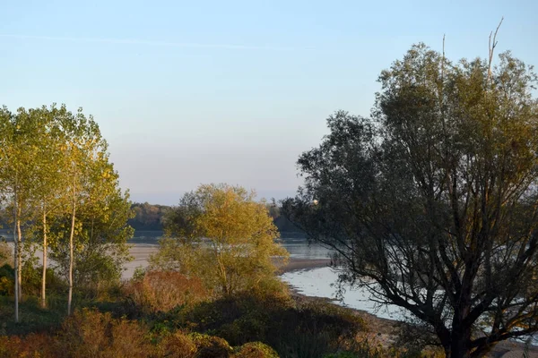 River Autumn Sunset Light Mantua Italy — Stock Photo, Image