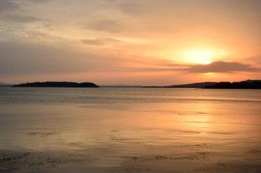 Umbria Trasimeno Gölü Isle Maggiore bir müstehcen görünümü - İtalya