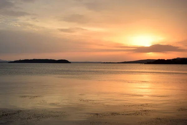 Uma Vista Sugestiva Ilha Maggiore Lago Trasimeno Úmbria Itália — Fotografia de Stock