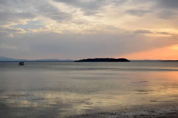 Uma Vista Sugestiva Ilha Maggiore Lago Trasimeno Úmbria Itália — Fotografia de Stock