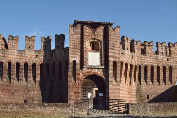 Castelo Medieval de Soncino - Cremona - Itália 04 — Fotografia de Stock