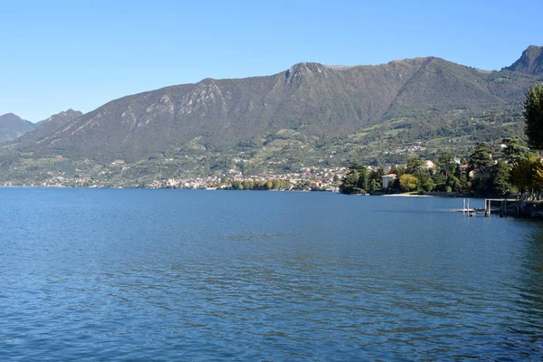 Lago Iseo Entre Pré Alpes Bréscia Lombardia Itália — Fotografia de Stock