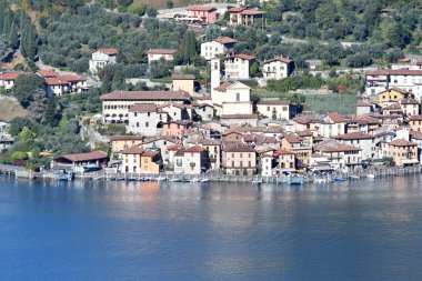 Peschiera kasaba Montisola Lake Iseo - Lombardy - İtalya için