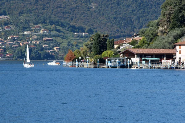 Città Peschiera Montisola Sul Lago Iseo Lombardia Italia — Foto Stock