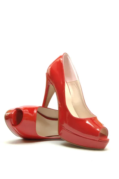 Eleganckie, czerwone buty na koniec roku imprezę 05 — Zdjęcie stockowe
