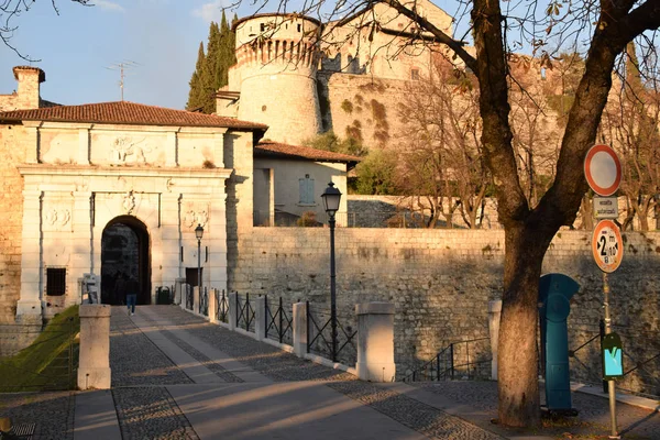 Vista Castelo Histórico Cidade Bréscia Bréscia Itália Bréscia Lombardia Itália — Fotografia de Stock